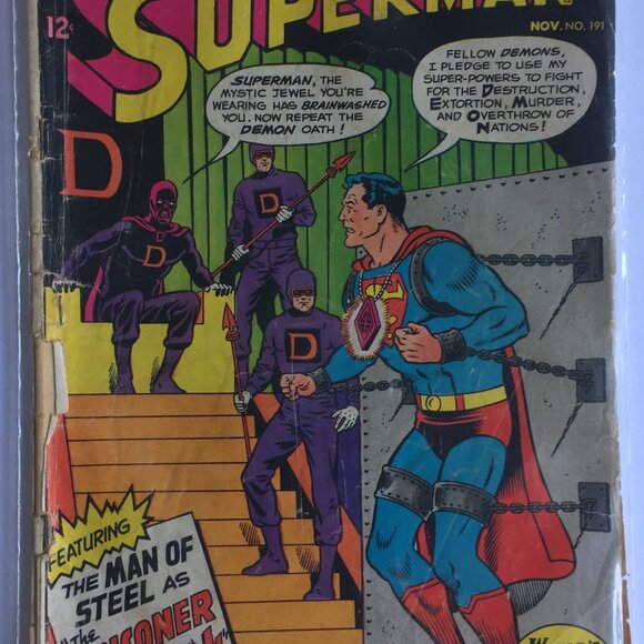 Superman #191 (Nov 1966, DC) The Prisoner of Demon! Part 1 - Picture 2 of 10